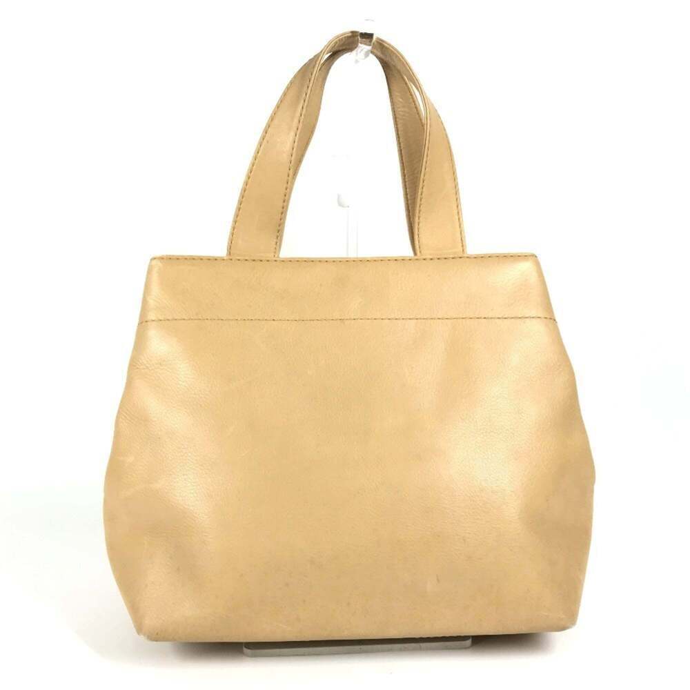 CHANEL Cream Leather Logo Tote Bag - Picture 2 of 16